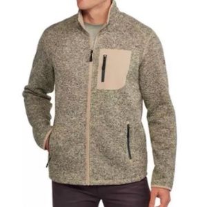 Swiss Tech Fleece Jacket Marled Tan/Gray Hoodless